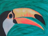 Tucan, Acryl auf Leinwand, 80 x 60 cm