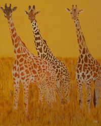 Giraffen, Acryl auf Leinwand, 70 x 90 cm