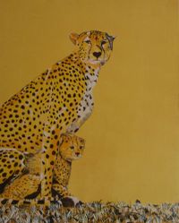 Leoparden, Acryl/&Ouml;l auf Leinwand, 80 x 100 cm